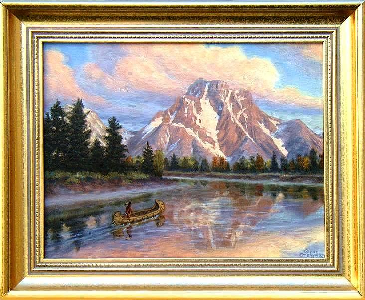 "Teton Morning", oil painting